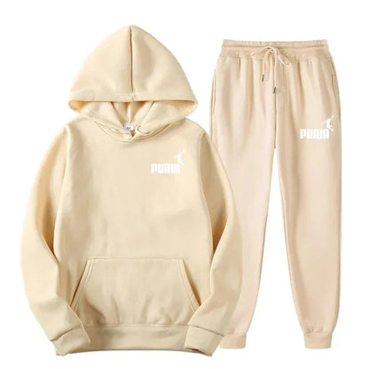 2025New Men's and Women's Hoodie Jacket Fashion Street Casual Set Autumn/Winter Brushed Sweatwear+Pants 2025 Multi Color Set