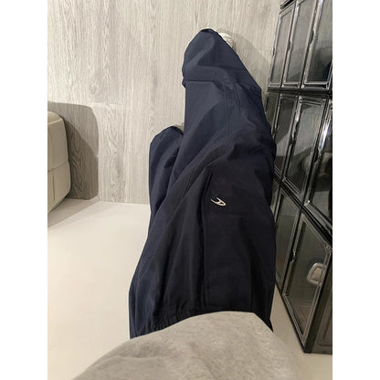 American Lazy Casual Parachute Embroidery Sweatpants Women's Spring Summer 2025 New Slimming Drape Loose Work Trousers