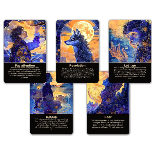 Akashic Oracle Cards, 75 Energy Healing Oracle Cards for Beginners, Advanced Readers, Reveal Soul Purpose,  Card Games