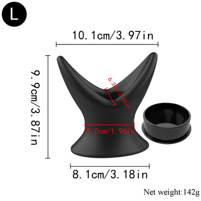 Soft Silicone Hollow Anal Plug, Stretchy Open Tunnel Butt Plug Dilator for Anal Training Stretching Enema Play, Comfortable Base