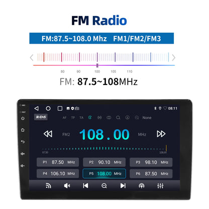 ESSGOO 9Inch 2 DIN Car Stereo Radio Wirless Carplay Android Auto Car Stereo Bluetooth 64G GPS Navigation RDS WiFi USB FM DAB+CAM
