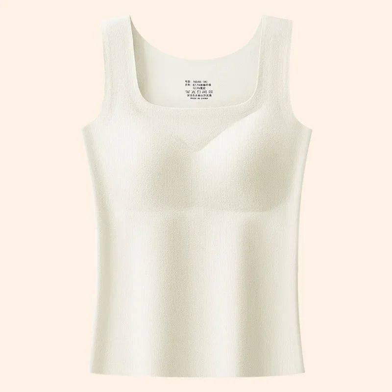 M-2XL For 40-75kg German Velvet Thermal Tank Top Women With Chest Pad Autumn and Winter Thickened Seamless Underwear
