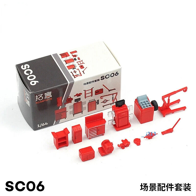 Diorama 1/64 Double-storey Auto Club Model: City Street Parking Lot Building Model Die-cast Car Garage Display Case