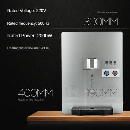 220V Pipeline Machine Home Wall-mounted Direct-drinking Machine Kitchen Appliance Small Desktop Hot Water Dispenser Glass Panel