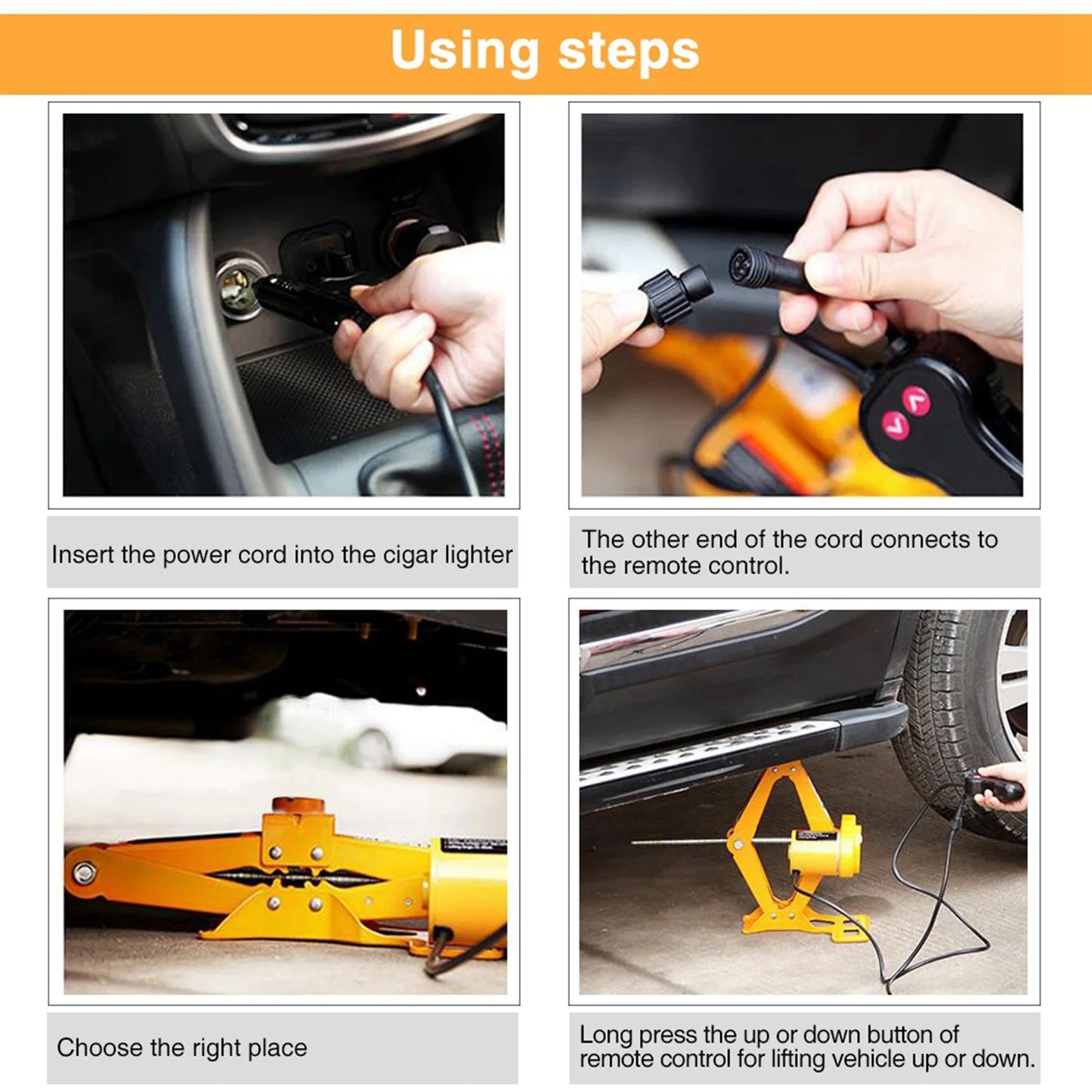 Electric Jack 2 Ton 12V  Automotive Car Automatic Electric Lifting Jack Garage and Emergency Equipment Lifting Jack Auto Jack