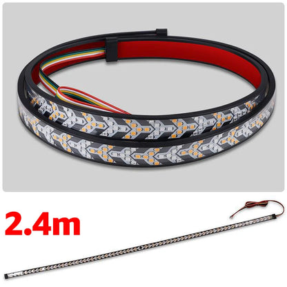 12 24V Car Truck LED Tailgate Light Strip Dynamic Flowing Arrow Tail Light LED Strip Brake Light Turn Signal Warning Lamp