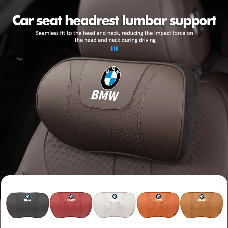 Car Headrest Lumbar Support Pad Seat Back Pillow Auto Interior Accessories For BMW E87 E70 E91 E30 G20 E92 E93 E60 E46 E90 G30
