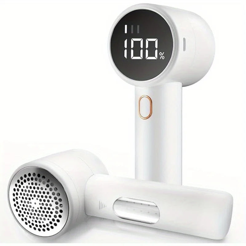 USB Rechargeable Fabric Shaver LED Display 6-Blade Electric Lint Remover Sweater Defuzzer Portable Clothes Fuzz Trimmer