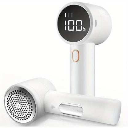 USB Rechargeable Fabric Shaver LED Display 6-Blade Electric Lint Remover Sweater Defuzzer Portable Clothes Fuzz Trimmer