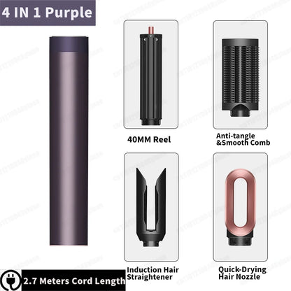 SenCiciMen X19 Multi Hair Styler Curling Iron Hair Hot Air Brush Curling Barrel With Comb Nozzles HairDryer for Voluminous Style
