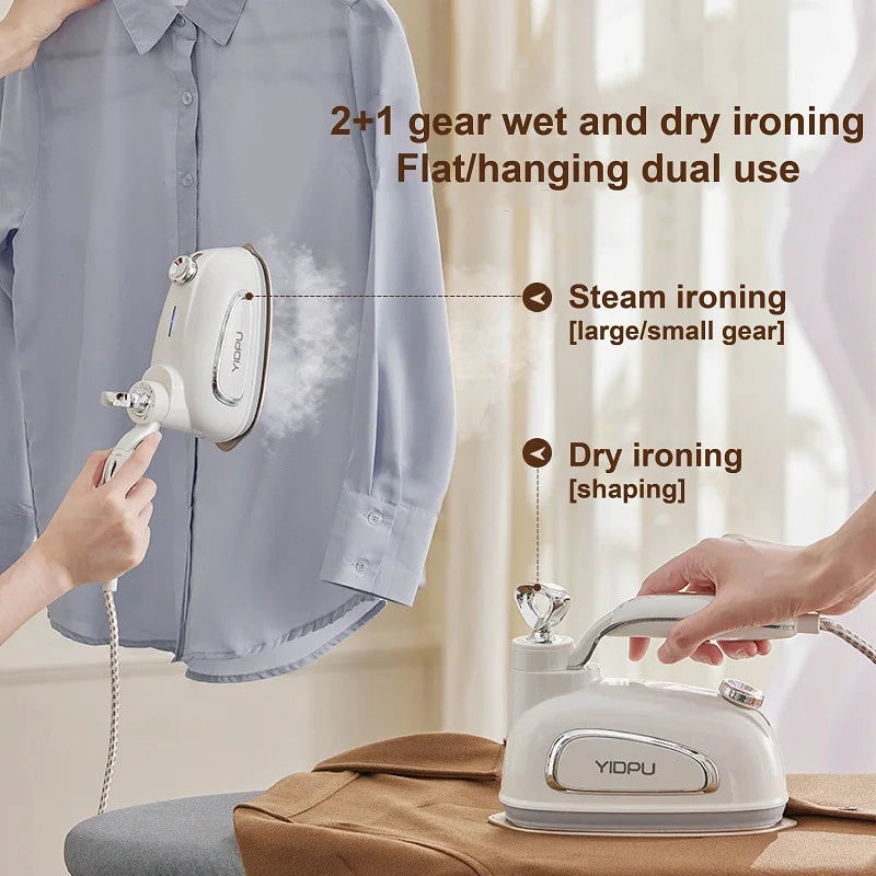 1000W Garment Ironing machine Portable Steam iron with anti-scald base Dry wet Dual use Cloth Fabric Flatiron Remove wrinkle