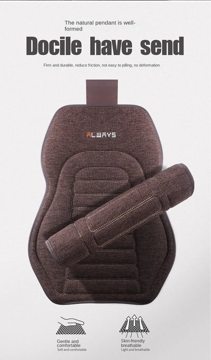 Universal Linen Car Seat Cover Four Season Auto Flax Comfortable Breathable Anti-Slip Covers Cushion SUV Car Seat Protection