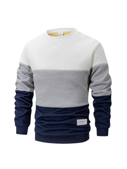 Autumn Winter Men's Crew Neck Pullover Casual Thicker Sweatshirt Long Sleeve Warm Slim Knitted Sweaters Streetwear Men Clothing