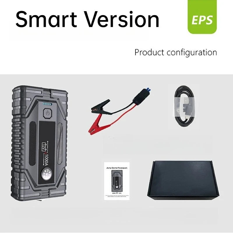 CEYYOR Portable Jump Starter Power Pack With LED Lights and USB Ports.12V Booster Jump Starter Car Battery Starting Device