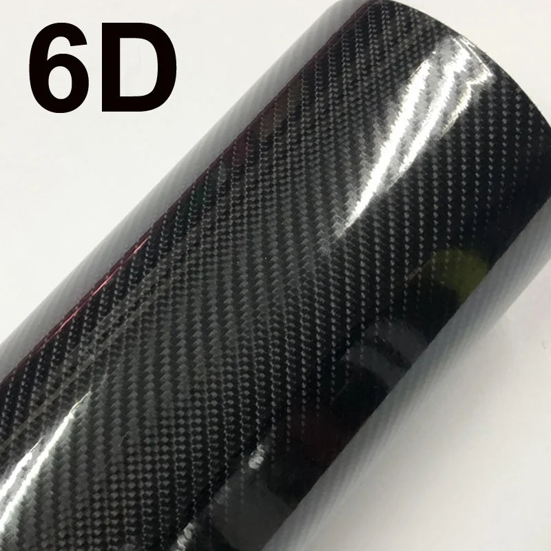 152*10/30cm Glossy 5D 6D Carbon Fiber Vinyl Wrap Car Stickers DIY Protective Film Auto Accessories Motorcycle Tablet Decal