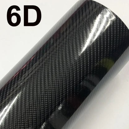 152*10/30cm Glossy 5D 6D Carbon Fiber Vinyl Wrap Car Stickers DIY Protective Film Auto Accessories Motorcycle Tablet Decal