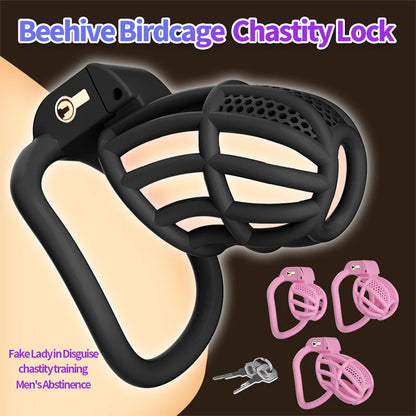 Chastity Cage Male Cock Cage Adjustable Penis Ring Slave Bondage Chastity Lock Sissy Gay Chastity Devices Sex Toys For Men Gay