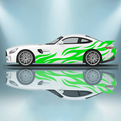 Creative Personality Flame Car Sticker Full Body Decal Wrap Scratch Protection Car Sticker Waterproof Car Vinyl Wraps