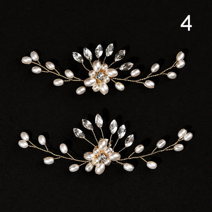 1Pair Wedding Shoes Decorations Pearl Shoes Clip High Heel Shiny Clips Charm Buckle Rhinestone Brooch Bride Pendant Accessories