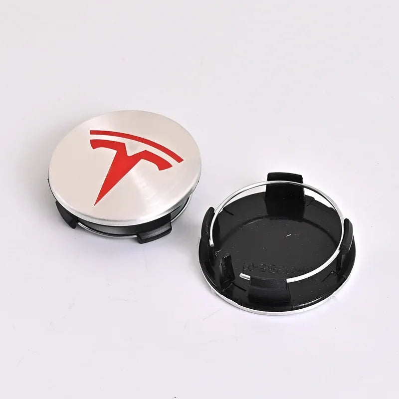 for Tesla Model Y X S Original Auto Accessories 4pcs/set 56mm Tesla Model 3 Model Y Original Covers Hub Caps Wheel Center Caps