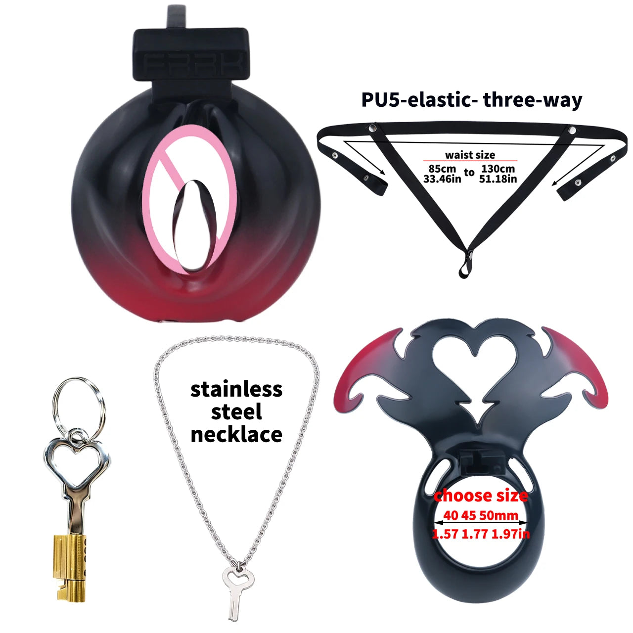 Devil's Heart Chastity Cage 2026 New Sissycage Male CB Lock Bondage Cock Cage Pussy Worship Device Wearable BDSM Toy For Men Gay