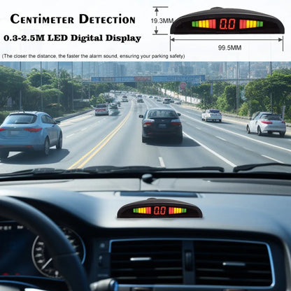 Multi-radar LED Display Parking Sensor Kit 6/8 Probe Backup Radar Detector 12 Colors Car Parking Assistance System
