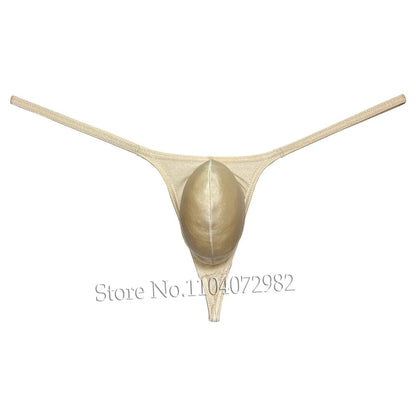 Men's Thong Underwear Contour Pouch Tangas Beach Bikini String Briefs Soft Shiny Smooth Male G-string Comfy Man Sissy Panties