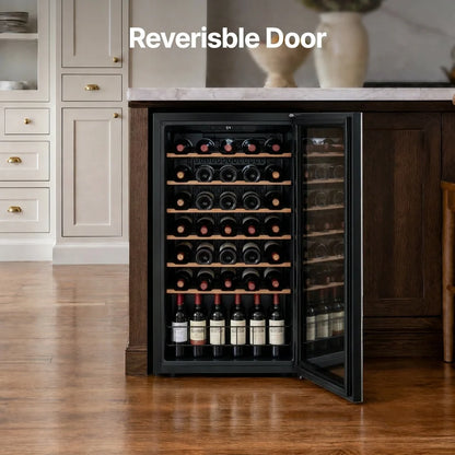 14/20/34/46/105 Bottle Wine Cooler Refrigerator Freestanding Wine Cellar with Glass Door for Household & Hotel Use