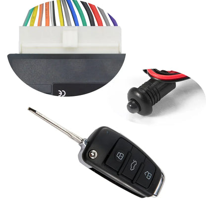 HIPPCRON Car Auto Remote Central Kit Door Lock Vehicle Keyless Entry System with 2 Remote Control Car Central Lock 12V Universal