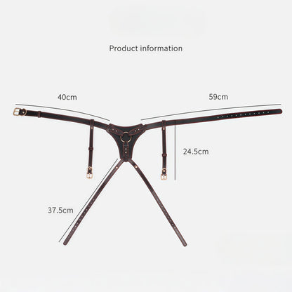 Wearable Strap On Dildo Harness Pants PU Leather Adjustable Pegging Harness Belt BDSM Bondage Underwear Sex Toy for Women Men