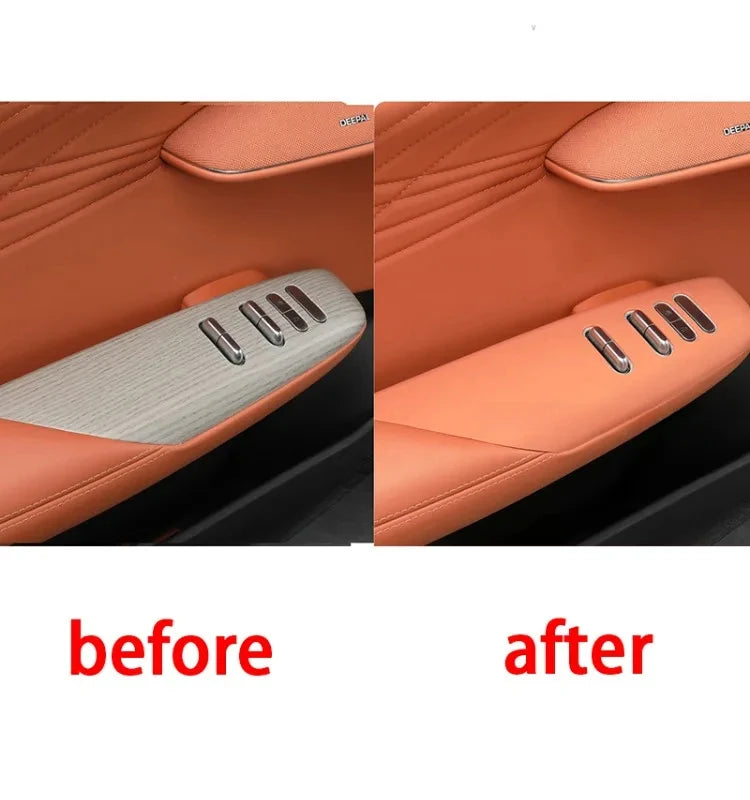 Car Window Control Button Cover Window Switch Panel Trim Sticker  Interior Accessories 2023 2024 2025 for LHD for Deepal S07 S7