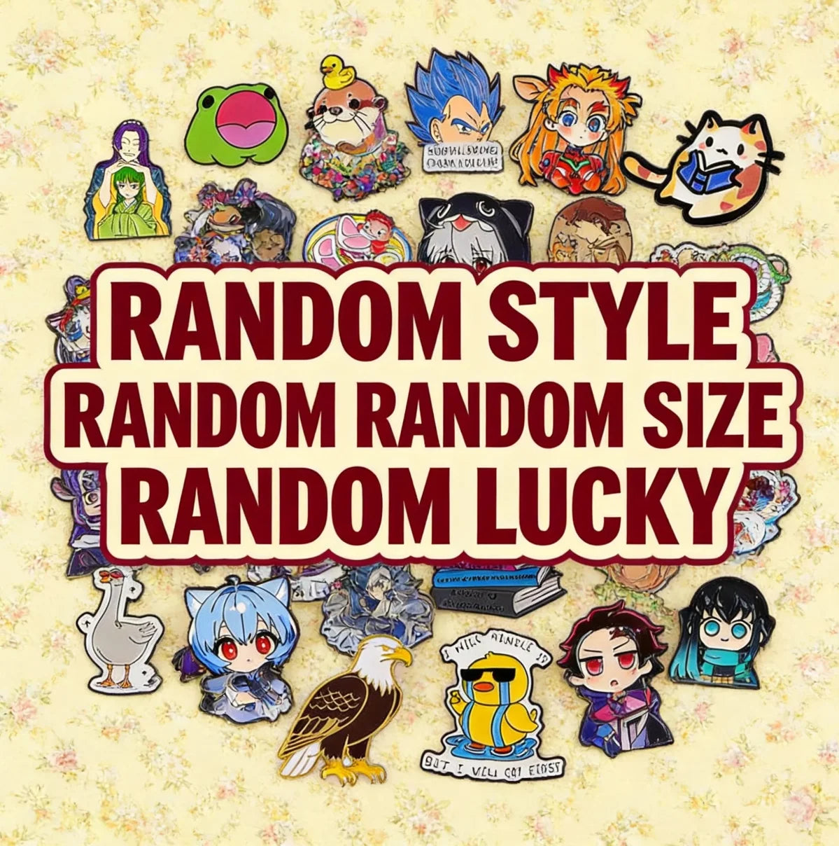 20 200pcs Random Mystery Enamel Lapel Pins Funny Pin Badge Brooches Wholesale Global IP For Women Clothing Accessories