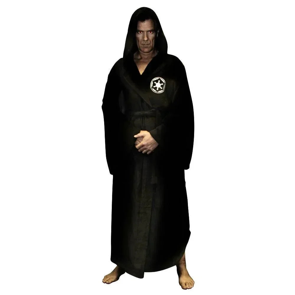 Movie Jedi Knight Cosplay Costume Pajamas Winter Lovers Bathrobe Kigurumi Flannel Adult Unisex Clothing Mens Bath Robes Homewear