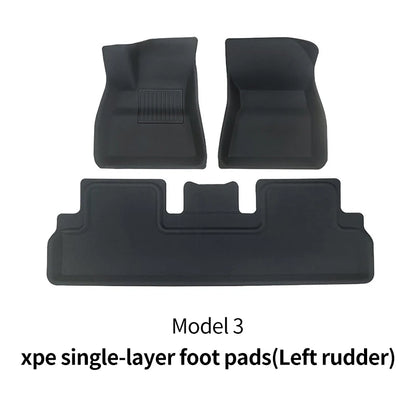 For Tesla Model 3 XPE Floor Mats Black Pad Foot Pad Tesla Liner Fully Surrounded Floor Mats  left-hand drive right rudder