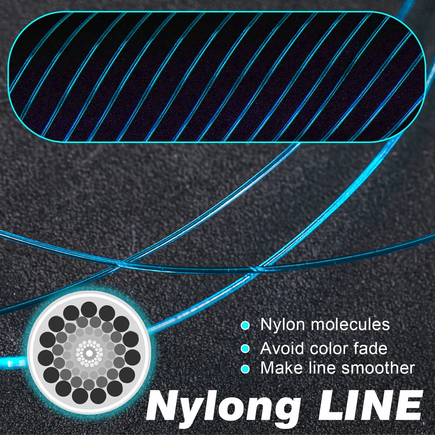 Sougayilang Nylon Fishing Line Strong Tensile and Wear-resistant Fishing Line 500m Capacity Freshwater Saltwater Fishing Line