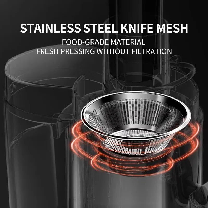 BPA-free Juicer Machine 800W Centrifugal Stainless Steel Juicer Extractor with Wide Mouth 3” Feed Chute for Fruit Vegetable