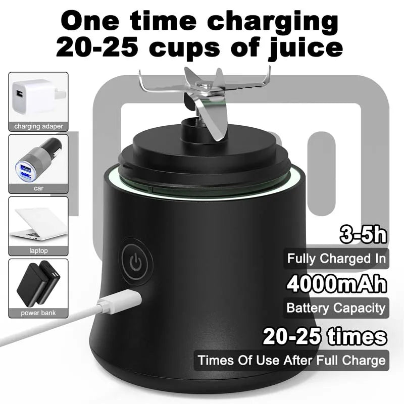 Ship Portable Blender Personal Electric Juicer with Lid Water Bottle Powder Fruit Shaker Bottle Ice Usb Juicer Cup