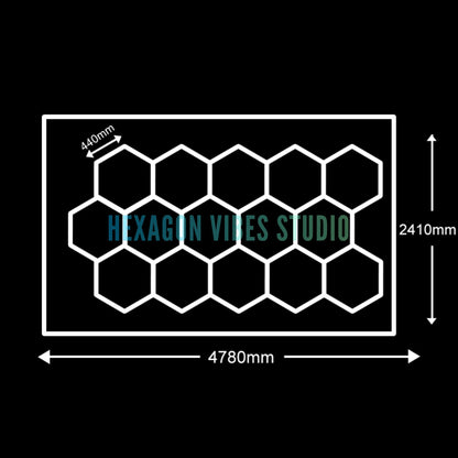 Garage Hexagon LED Light 50000H 6500K Ultra Bright for Home Gym Barbershop Car Detailing Bar Basement Workshop Ceiling Lighting