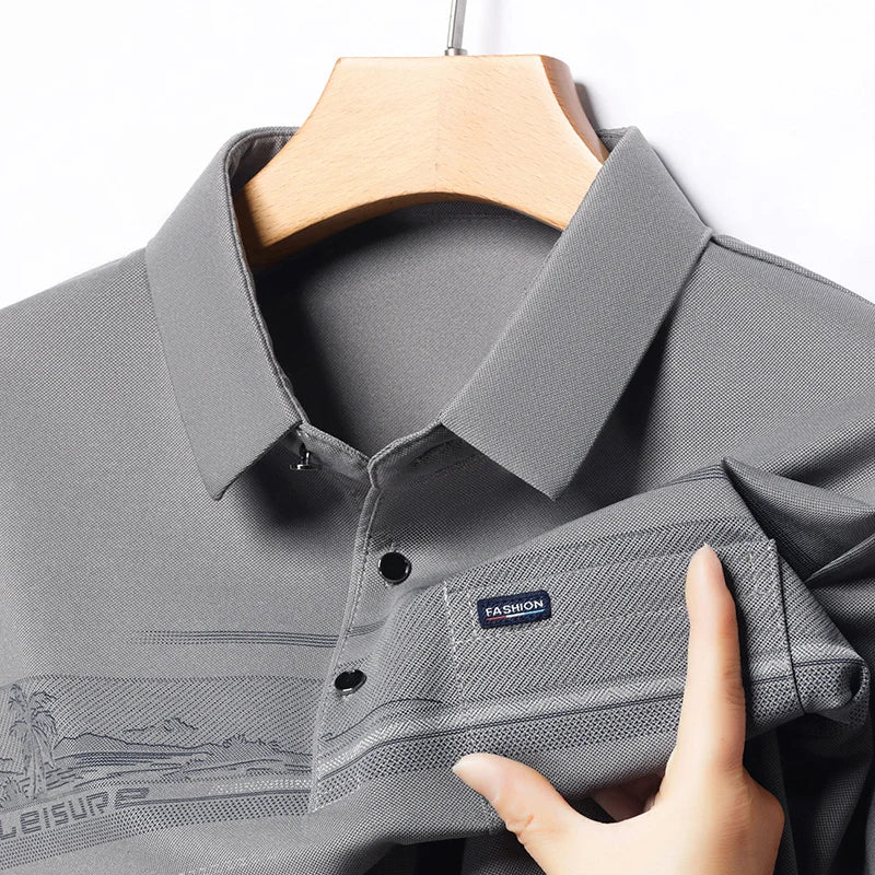 Top Grade Business Designer Summer Polo Shirt Men New Regular Stretch Brand Short Sleeve Casual Luxury Fashions Men Clothes