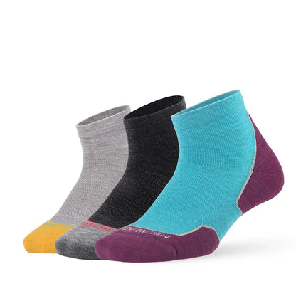 ZEALWOOD Marathon Running Socks, Men's Women's Outdoor Merino Wool Sports Compression Socks Breathable Cushion Cycling 1/3 Pairs
