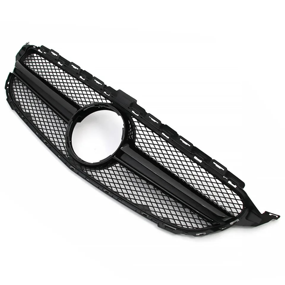 XVIP GTR Style Front Racing Grille For Mercedes Benz C-Class W205 2015-2018 C180 C200 C300 Chrome Diamonds Style Bumper Grilles