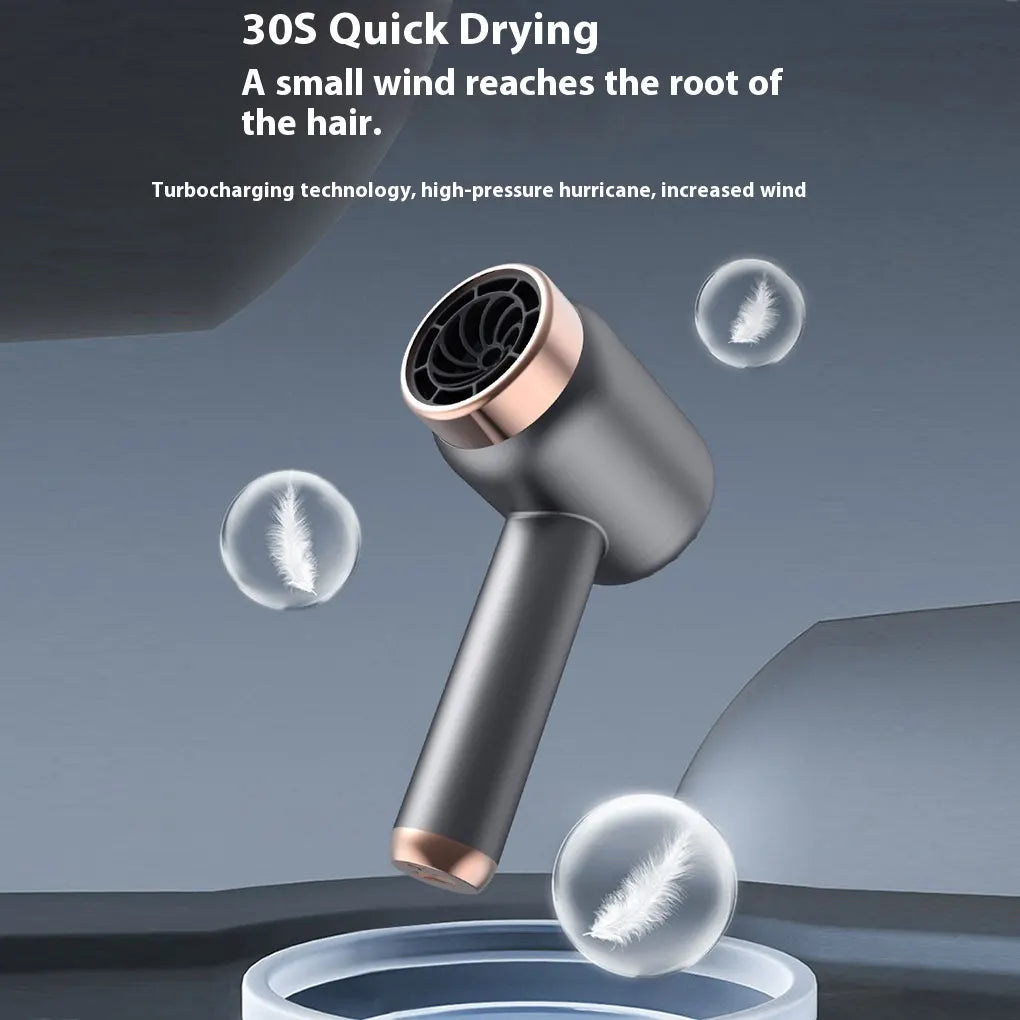 USB Charging Cordless Hair Dryer Travel Wireless Hair Dryer Home Rechargeable/Plug-In Negative Ion Hair Cold Portable Dormito
