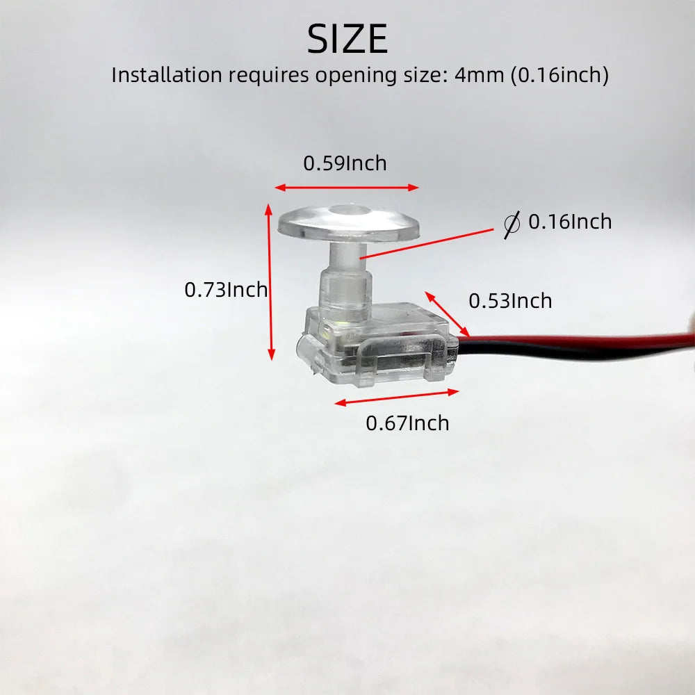 12V 4PCS Car Door Bowl LED Light Concealed Installation Mushroom Head Interior Handle Ambient Decorative Lamp Car Accessories