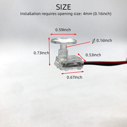 12V 4PCS Car Door Bowl LED Light Concealed Installation Mushroom Head Interior Handle Ambient Decorative Lamp Car Accessories