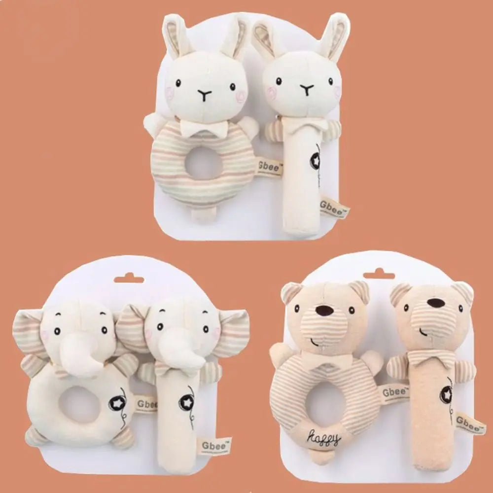Creative Cartoon Animals Baby Hand Shaker Soft Child Educational Handbells Newborn Comfort Toy Baby Comfort Toys Infant Rattle