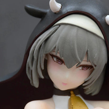 Oukou Anime Figure Cow Print Nun Beauty Standing Pose Boxed Pvc Desktop Ornament Chassis Decoration For Adult Collectors