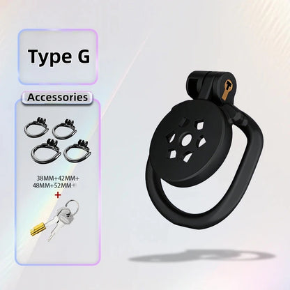 Male Chastity Cage Resin Breathable Design Secure Lock Anti Removal Discreet Device Adjustable Ring Personal Wellness Adult Toy