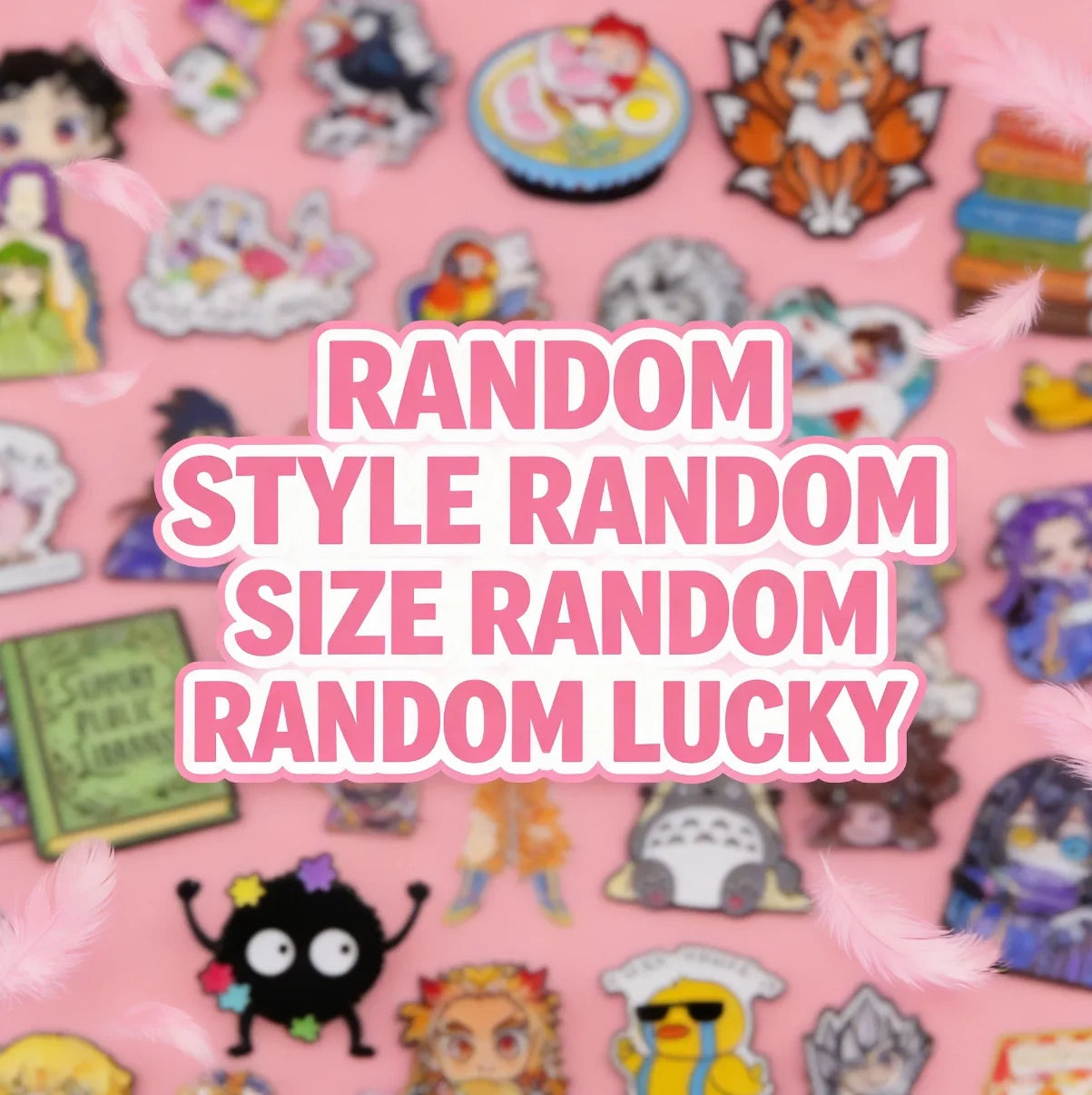 20 200pcs Random Mystery Enamel Lapel Pins Funny Pin Badge Brooches Wholesale Global IP For Women Clothing Accessories