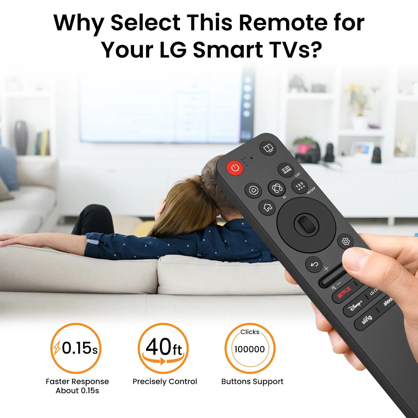 Replacement AN-MR25GA AI Magic Remote with Voice and Pointer,Compatible with 2019-2025 LG Smart TVs OLED, QNED, UHD, LED, LCD