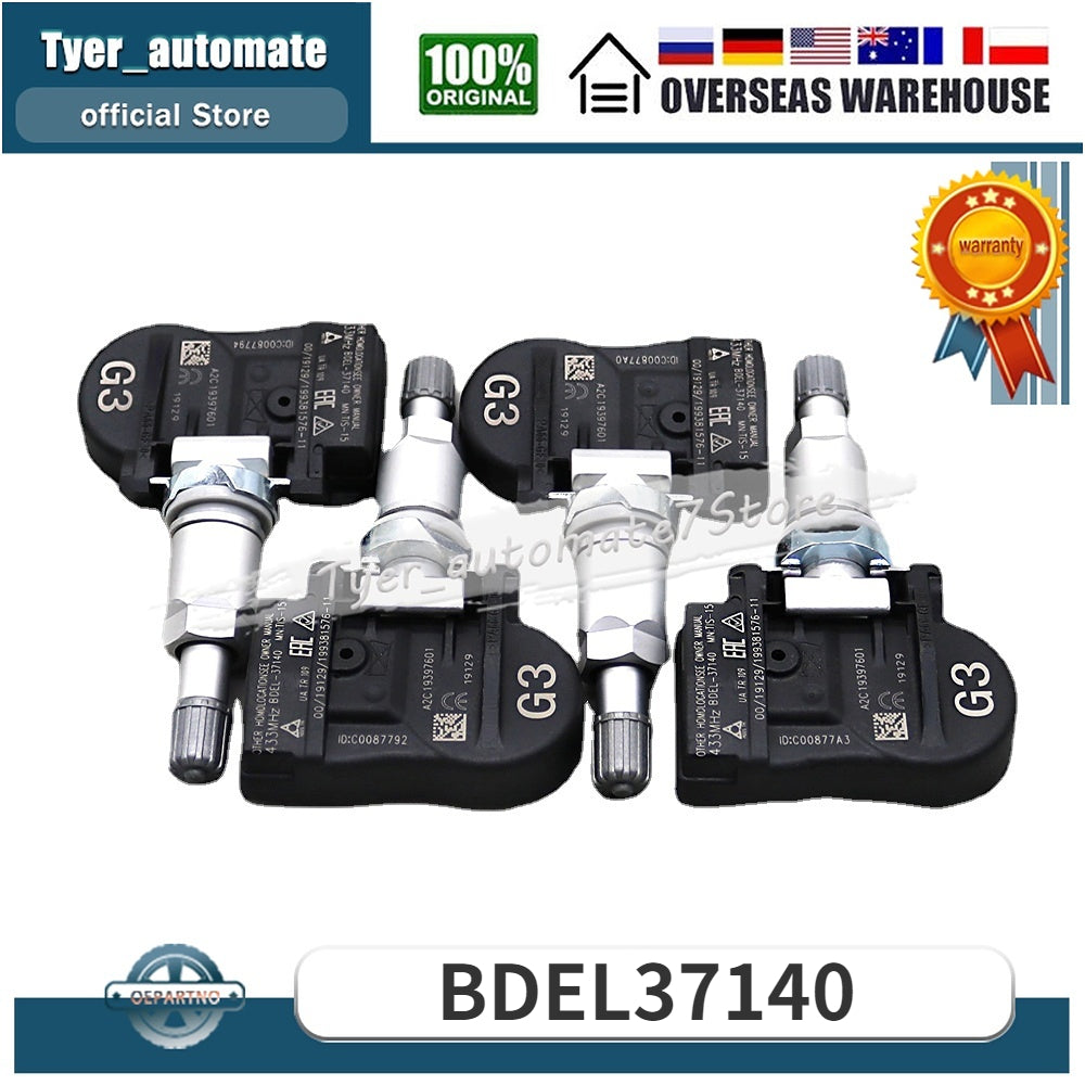 4x TPMS for Mazda CX-30 3 (BP) 2019-2024 Tire Pressure Sensor BDEL37140 BDEL-37-140 433Mhz